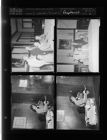 Receptionist; Group of people (4 Negatives) (September 21, 1957) [Sleeve 19, Folder f, Box 12]
